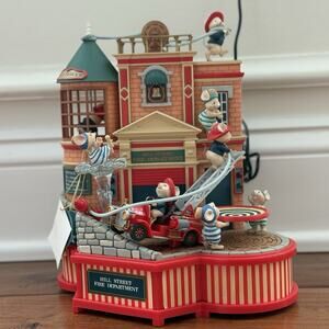 Enesco Firehouse “Where’s The Fire” Collectible Illuminated Action Music Box